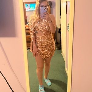Rose Gold Dress NWOT